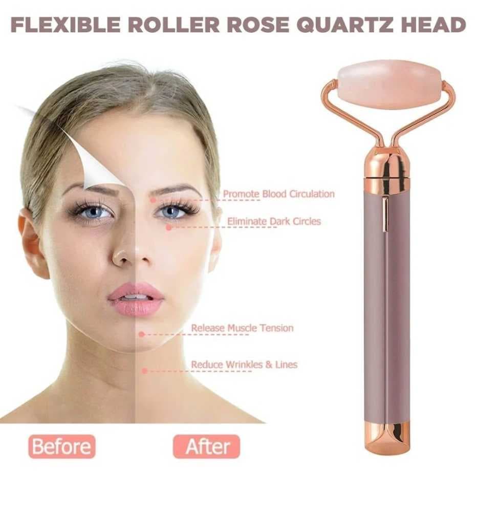 جهاز تدليك الوجه بالاهتزاز مع حجر اليشم الطبيعي