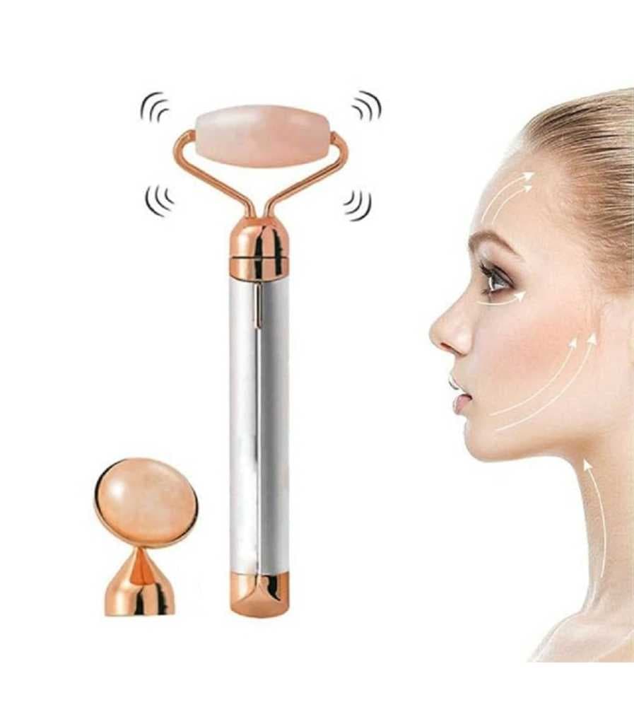 جهاز تدليك الوجه بالاهتزاز مع حجر اليشم الطبيعي