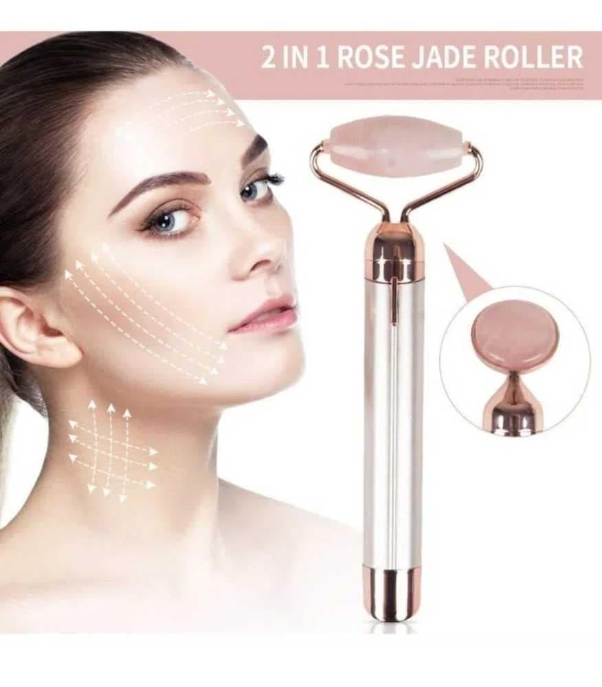 جهاز تدليك الوجه بالاهتزاز مع حجر اليشم الطبيعي