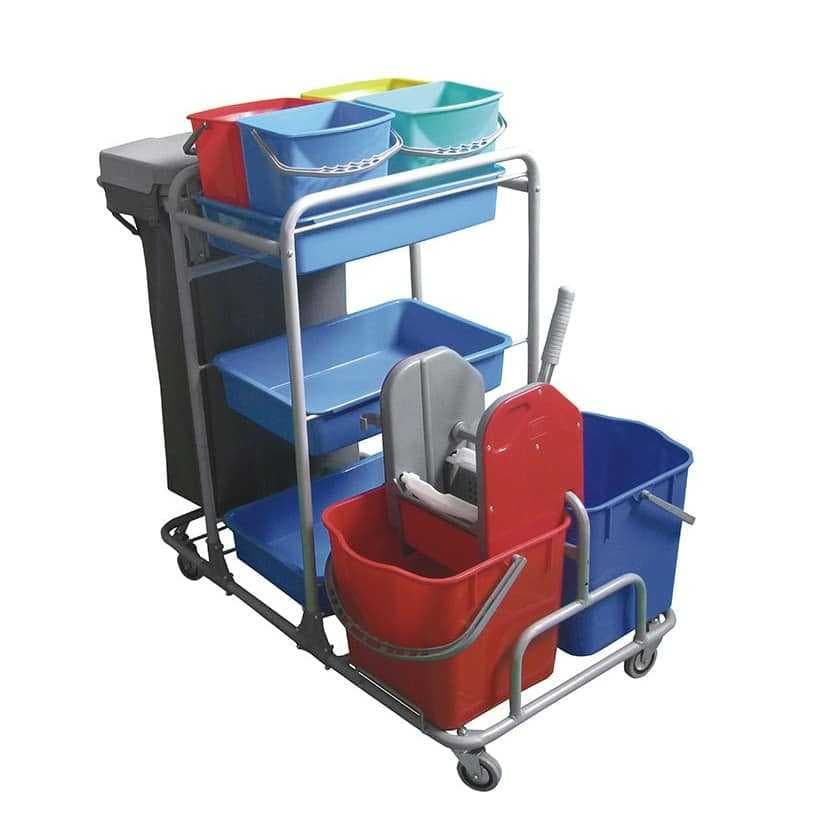 ترولي نظافة متعدد الاستخدامات حجم كبير مصنوع من الحديد