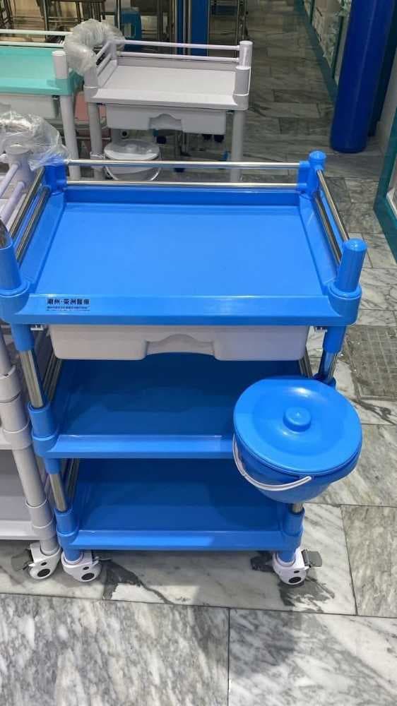 ترولي كبير ثلاثة رفوف abs